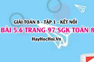Giải bài 5.6 trang 97 Toán 8 Tập 1 SGK Kết nối tri thức